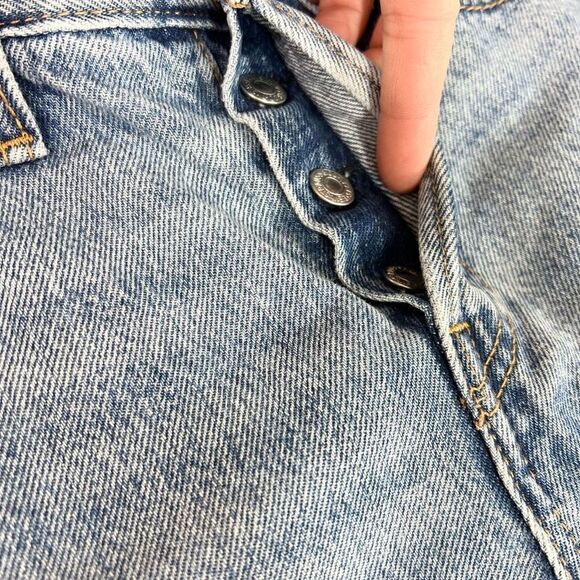 Levi's Premium Skinny Jeans Women's 24 High Rise Wedgie Button Fly Frayed Hem - Picture 10 of 12